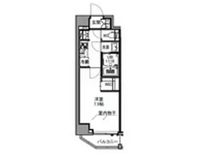 S-RESIDENCE王子イースト(1K/6階)の間取り写真