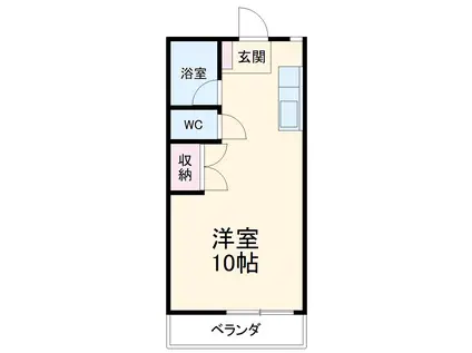 ドヌールKAWAKAMI(1DK/2階)の間取り写真