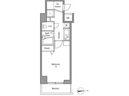 レジディア上落合(1K/3階)の間取り写真