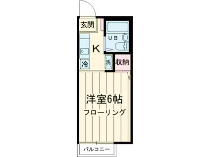 ハイネス近藤(1K/2階)の間取り写真
