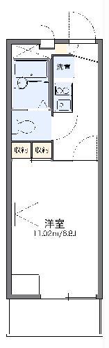 レオパレスプチベルク四番館(1K/2階)の間取り写真