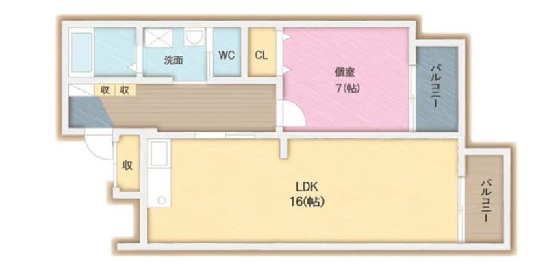 カーサ・ヴェルデ(1LDK/3階)の間取り写真