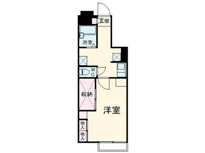 レオパレスグリーンレーベル(1K/1階)の間取り写真