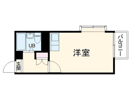 メゾンメルヴェール(1K/1階)の間取り写真