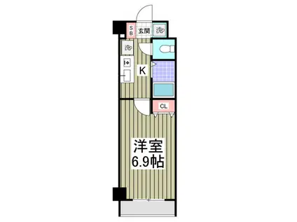シャトール田口金沢八景(1K/5階)の間取り写真