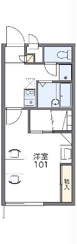 レオパレス大平A(1K/2階)の間取り写真