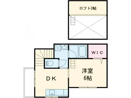 三高・ヴィラ成増(1DK/2階)の間取り写真