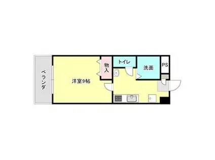 アンソレイエ(1K/2階)の間取り写真