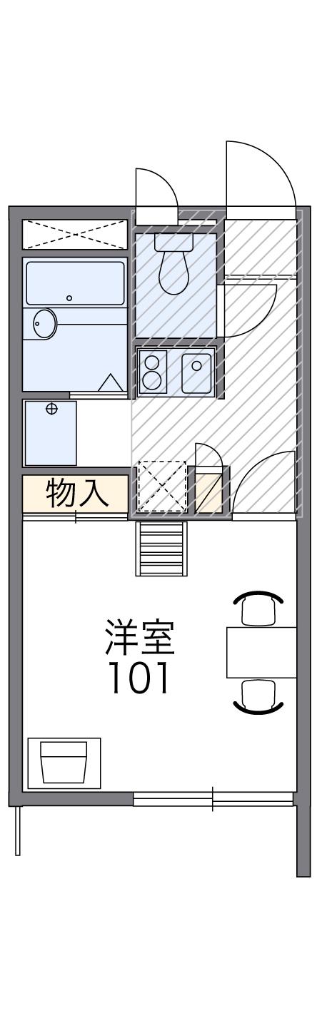 レオパレス大坪(1K/3階)の間取り写真