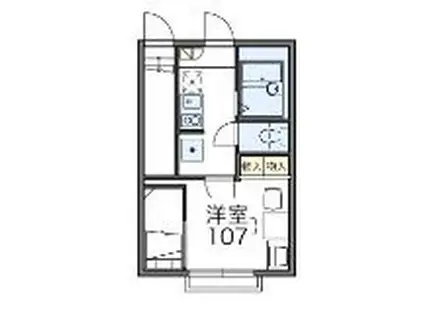 レオパレスHAPPINESS大森Ⅱ(1K/1階)の間取り写真