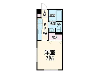 MKハイツ(1K/1階)の間取り写真