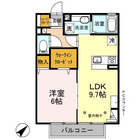 ROYAL WIT A(1LDK/2階)の間取り写真