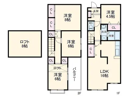 ドミールヤマノウチ(5LDK)の間取り写真