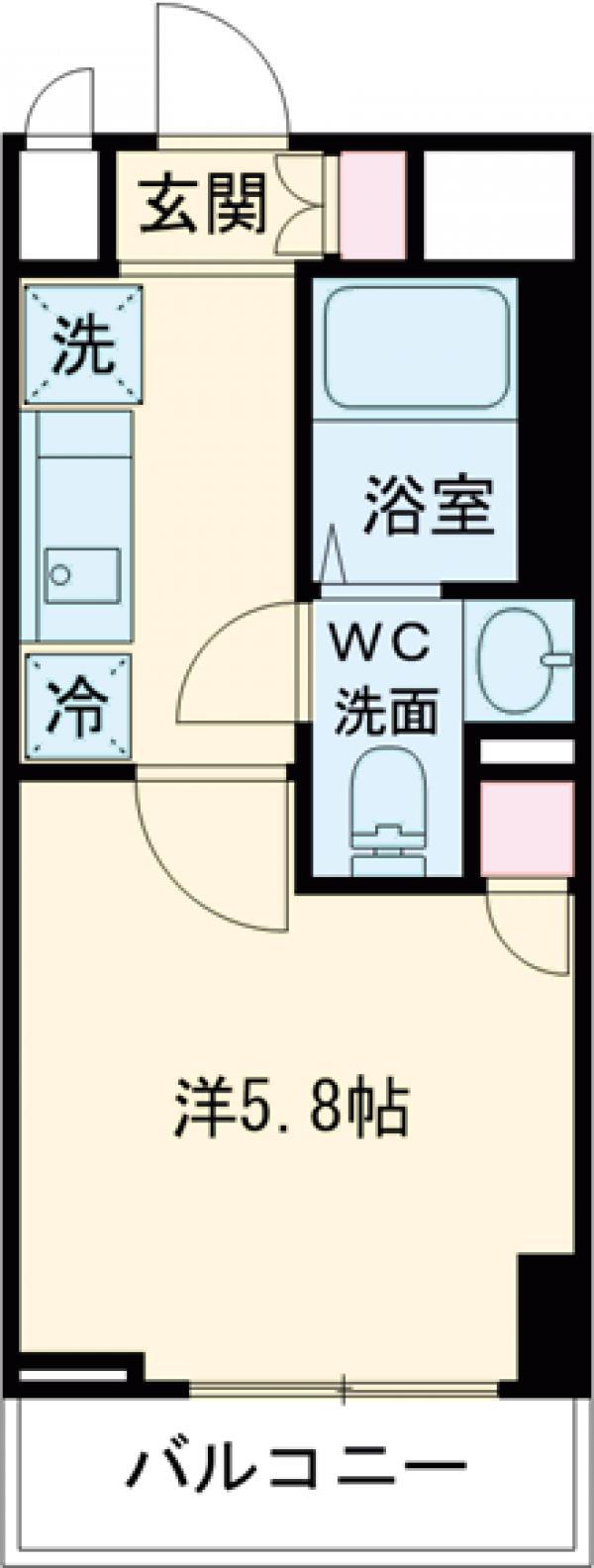 NーSTAGE稲城(1K/1階)の間取り写真
