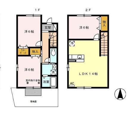 セジュールグランモアおかだ(3LDK)の間取り写真
