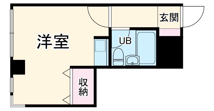 京浜東北・根岸線 川崎駅 徒歩9分 2階建 築17年(ワンルーム/4階)の間取り写真