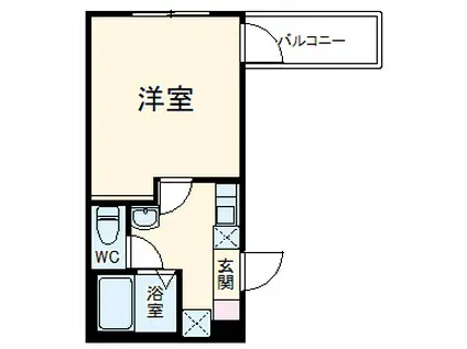 リブリス横浜橋(1K/3階)の間取り写真