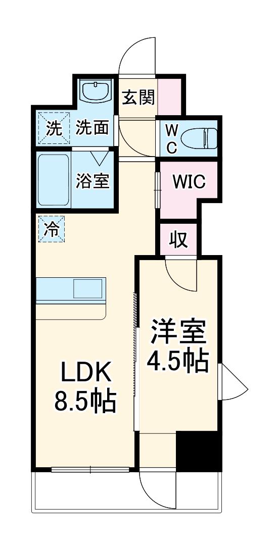 サウスガーデンレジデンス(1LDK/10階)の間取り写真