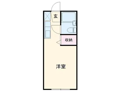 ハイツ・リー(ワンルーム/2階)の間取り写真