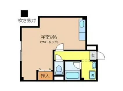 ウィンディービュー(ワンルーム/3階)の間取り写真