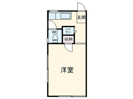 コーポ富士Ⅰ(1K/2階)の間取り写真