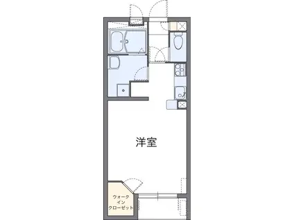 レオネクストパティオⅡ(1K/1階)の間取り写真