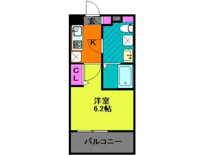 クレヴィスタ綾瀬(1K/7階)の間取り写真