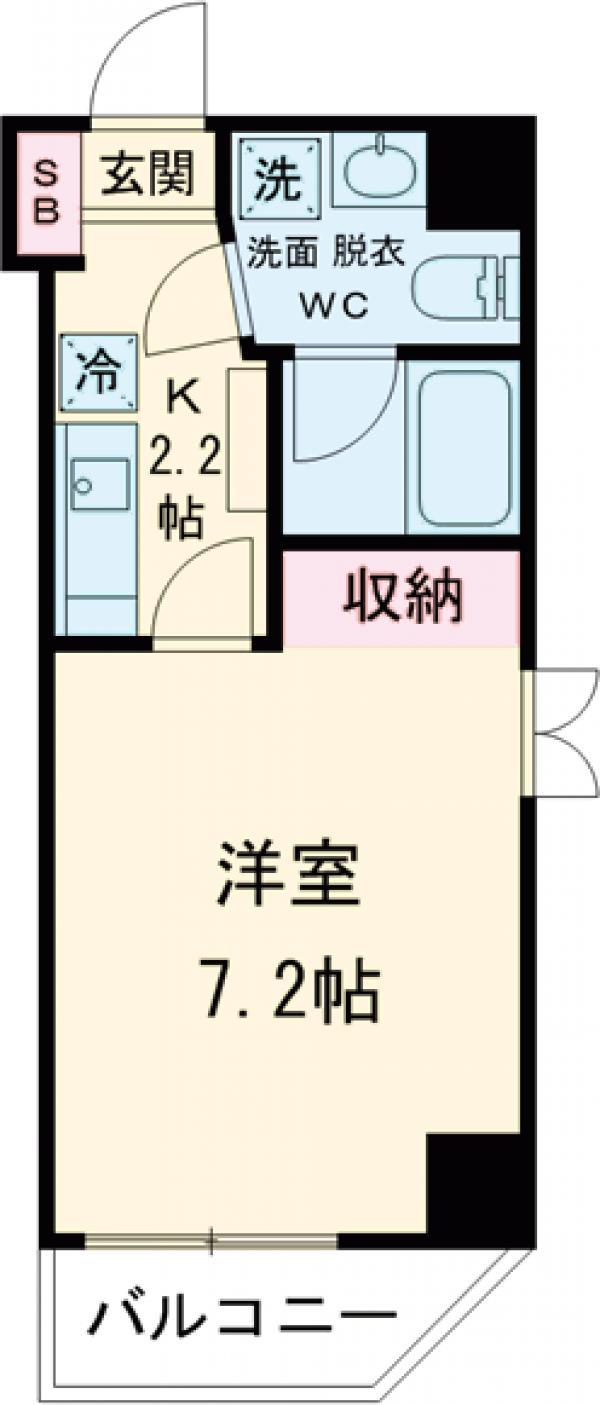 旗の台アパートメント(1K/4階)の間取り写真