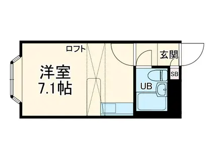 リファレンス愛甲石田(ワンルーム/1階)の間取り写真