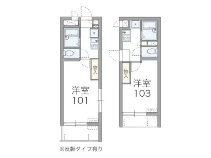 レオパレスヒルサイド松尾Ⅱ(1K/4階)の間取り写真