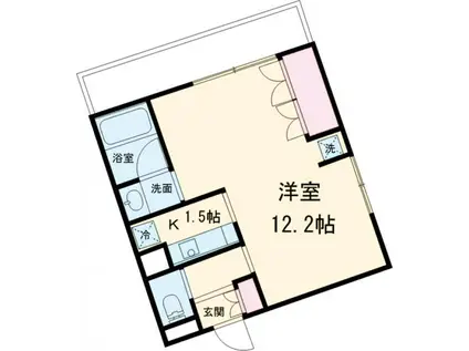 EL COURT WADA(1K/3階)の間取り写真