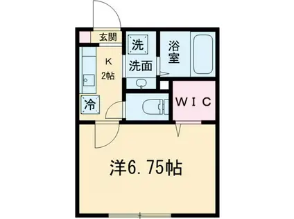 ポラリス祖師谷(1K/1階)の間取り写真