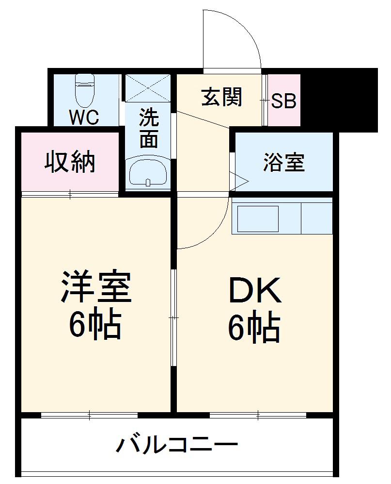 PLENDY鷺沼(1DK/1階)の間取り写真
