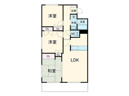 PLAZA696(3LDK/4階)の間取り写真