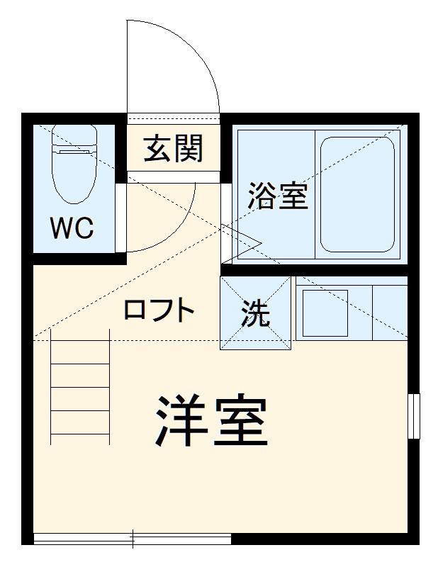 ユナイト追浜ストレーザ(ワンルーム/2階)の間取り写真