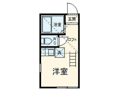 ユナイト追浜ストレーザ(ワンルーム/2階)の間取り写真