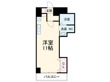 A・CITY三河安城北館(ワンルーム/3階)の間取り写真