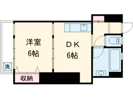 アベマンション(1DK/3階)の間取り写真