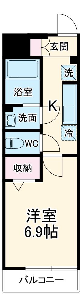 SOLEIL.Ⅸ(1K/1階)の間取り写真