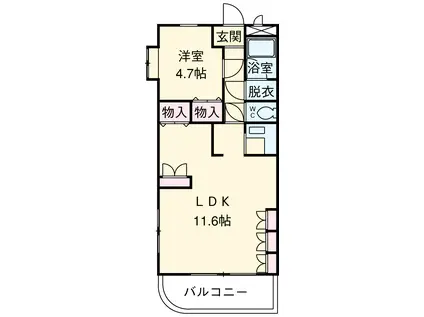 アルコ Ⅴ(1LDK/8階)の間取り写真