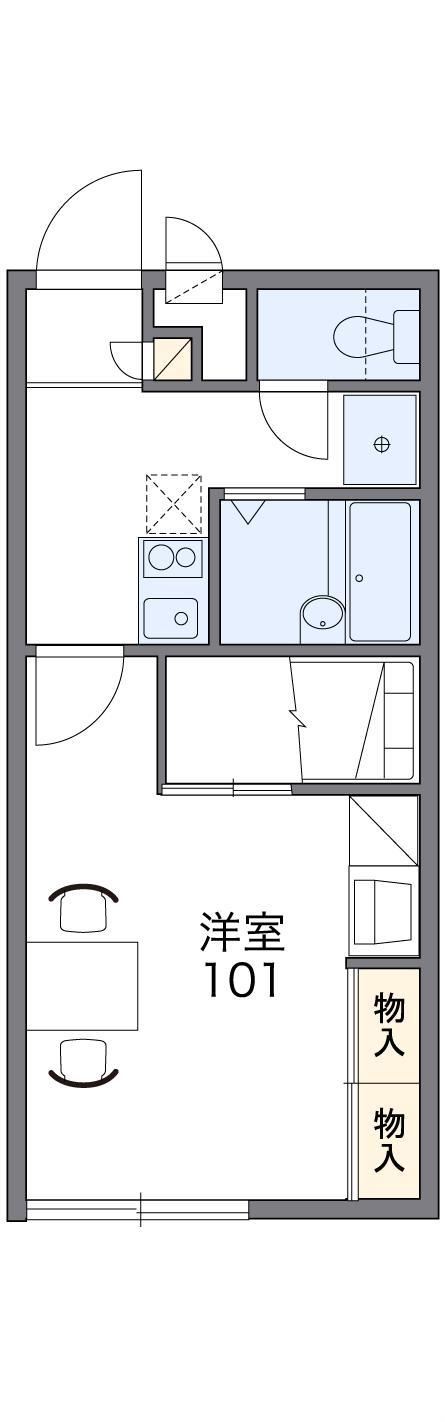 レオパレスコンフォール(1K/2階)の間取り写真