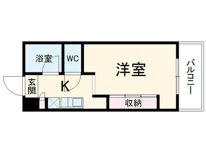 フィレンツェ岐阜(1K/2階)の間取り写真