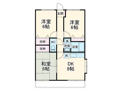 ハートピア3(3DK/3階)の間取り写真