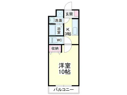 SINSIA高林(1K/3階)の間取り写真