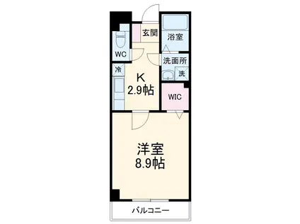 ジョイーレ(1K/1階)の間取り写真