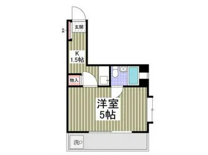 清水ハイツ(1K/2階)の間取り写真