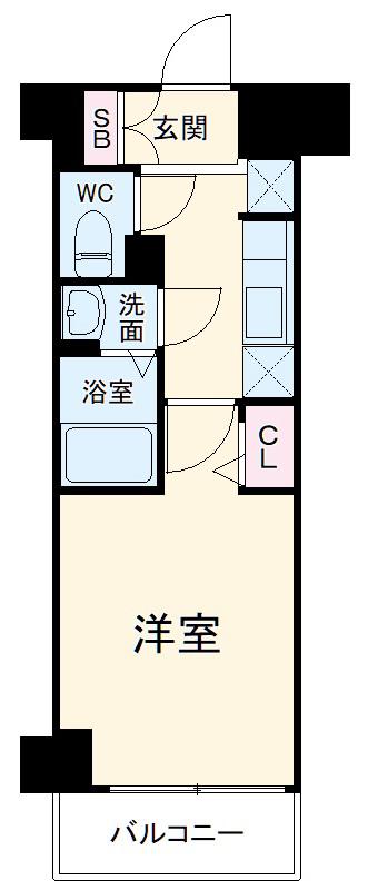 N-STAGE FUJISAWA(1K/1階)の間取り写真