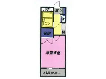 キリマンジャロハウス(1K/3階)の間取り写真