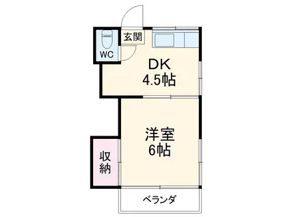さつき荘(1DK/1階)の間取り写真