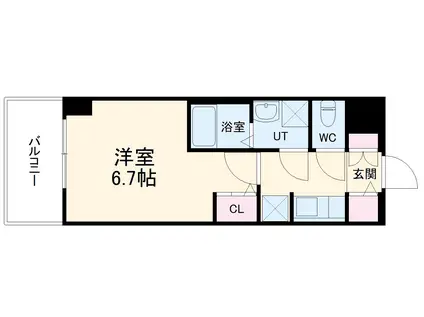 S-RESIDENCE熱田(1K/12階)の間取り写真